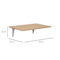 Wandklapptisch Wandtisch Esstisch Schreibtisch 60x40cm Natur