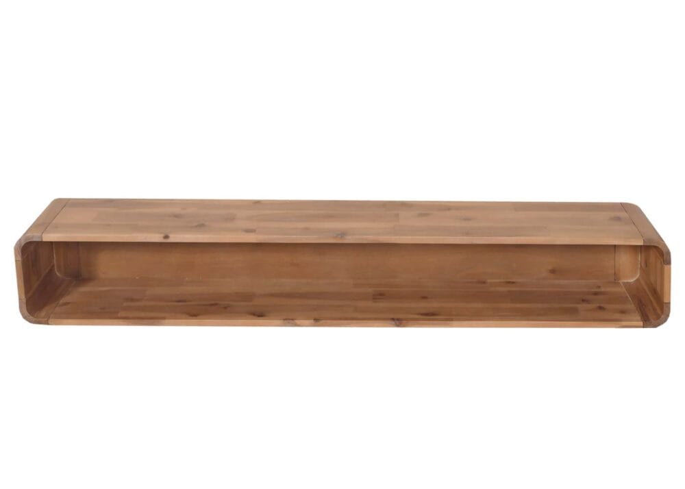 Wandregal Hängeregal Schweberegal Akazie Massiv-Holz gebeizt 160cm