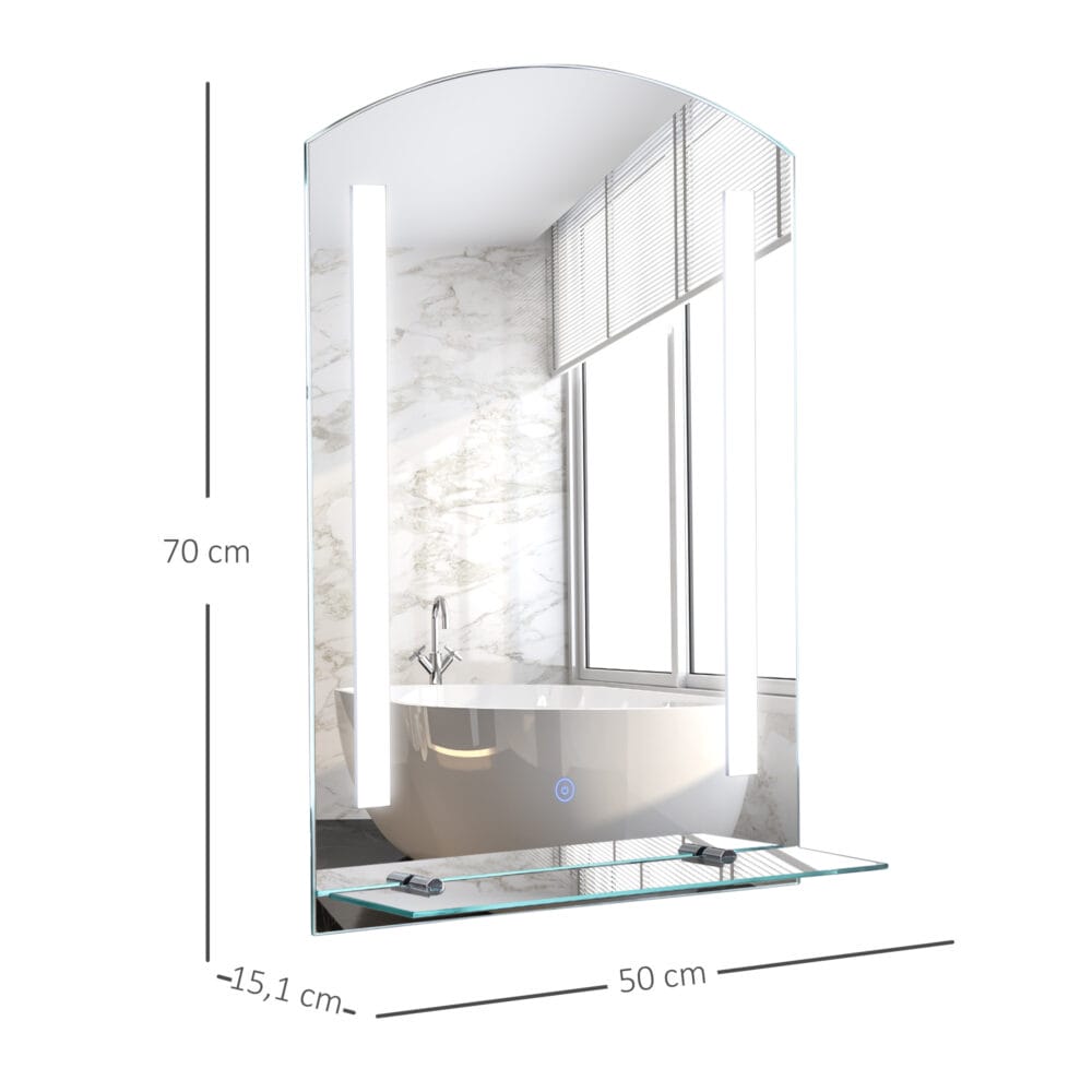 Wandspiegel mit Beleuchtung Badezimmerspiegel 50x155x70cm