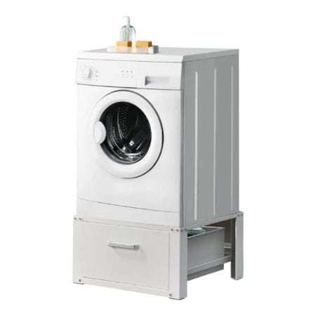 Waschmaschinen-Untergestell mit Schublade Weiss