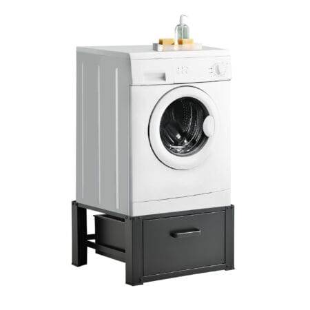 Waschmaschinen-Untergestell mit Schublade Schwarz