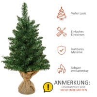 Weihnachtsbaum 0.6m 70 Zweige Ø35x60Hcm