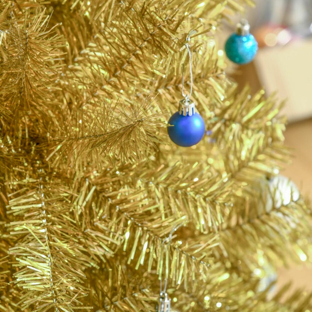 Weihnachtsbaum 180cm Gold künstlicher Christbaum