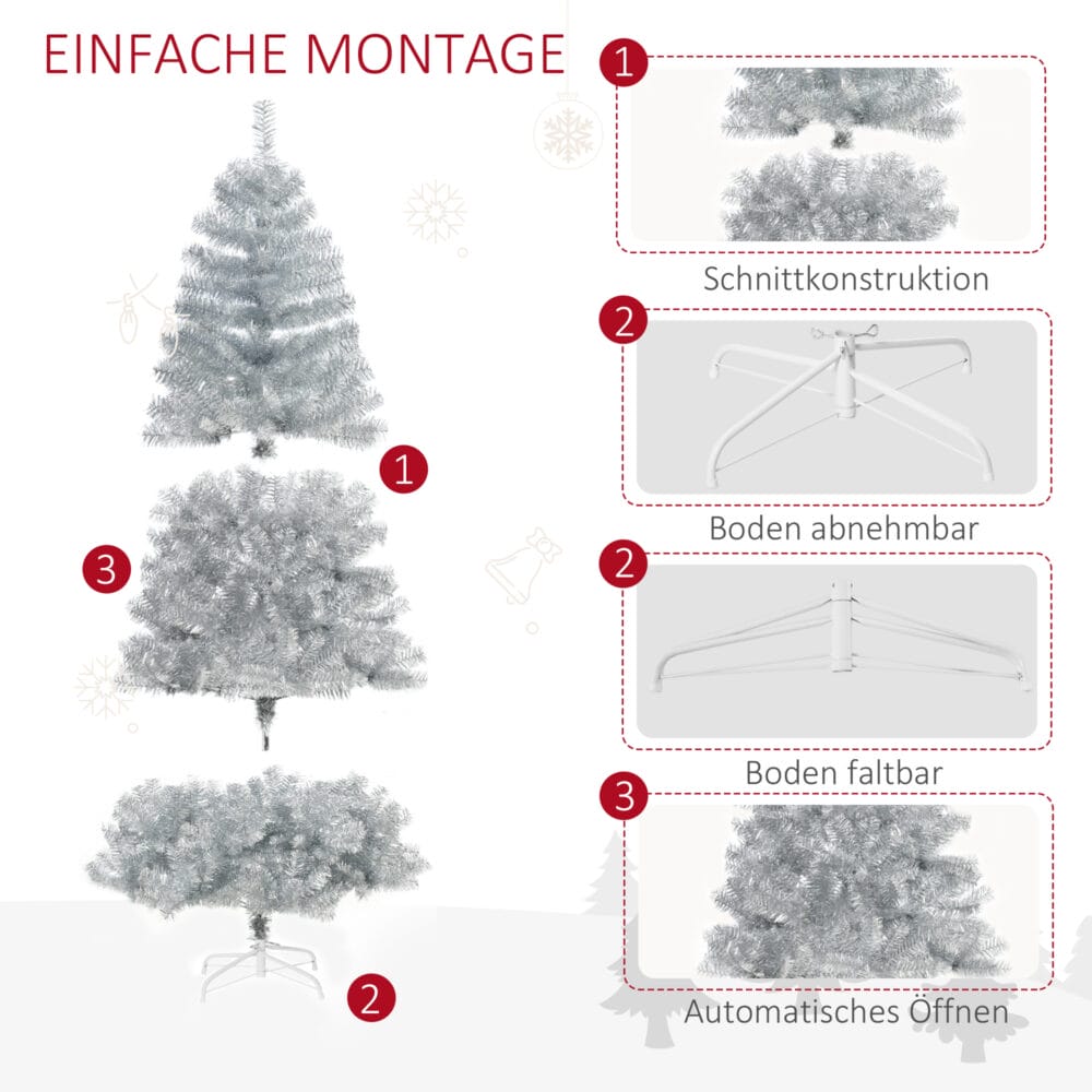 Weihnachtsbaum 180cm mit 1000 Spitzen Ø103x180cm