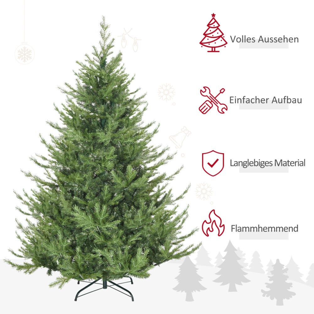 Weihnachtsbaum 180cm naturgetreu mit 1942 Spitzen