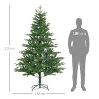 Weihnachtsbaum 210cm mit 2551 Spitzen mit Standfuss