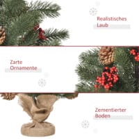 Weihnachtsbaum 50cm mit Deko 55 Zweige Ø28x50cm