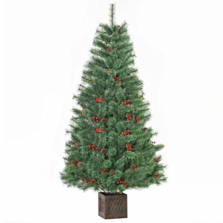 Weihnachtsbaum im Topf mit Deko 180cm künstlicher Christbaum