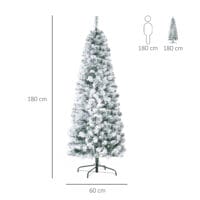 Weihnachtsbaum mit 250 LEDs und Schnee 180cm