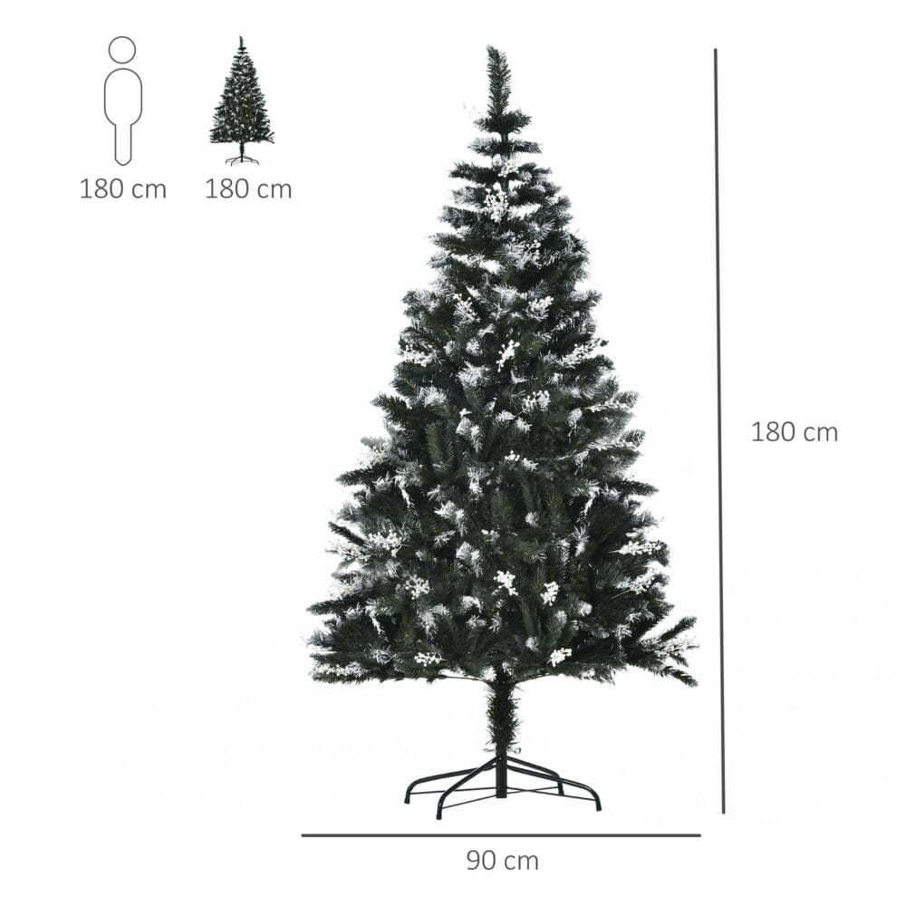 Weihnachtsbaum mit Schnee 180cm 603 Spitzen