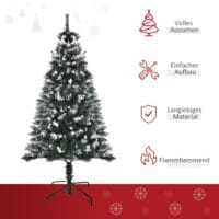 Weihnachtsbaum mit Schnee Dunkelgrün 150cm