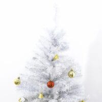 Weihnachtsbaum weiss geschmückt mit Deko 150cm