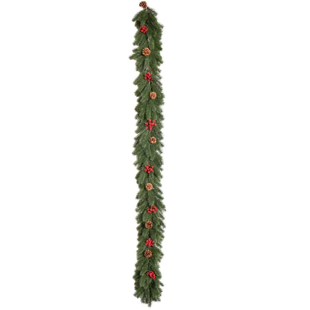 Weihnachtsgirlande 190cm mit Deko 280 Zweige