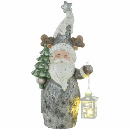 Weihnachtsmann Figur mit  Laterne 55cm In- und Outdoor