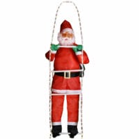 Weihnachtsmann auf Leiter Lichterkette ~ 90cm