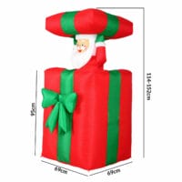 Weihnachtsmann aufblasbar 152cm im Geschenk