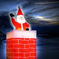 Weihnachtsmann aufblasbar 178cm im Kamin