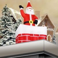 Weihnachtsmann aufblasbar 178cm im Kamin