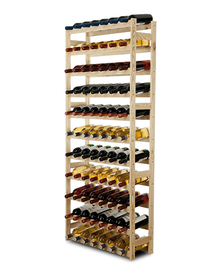 Weinregal für 77 Flaschen natur