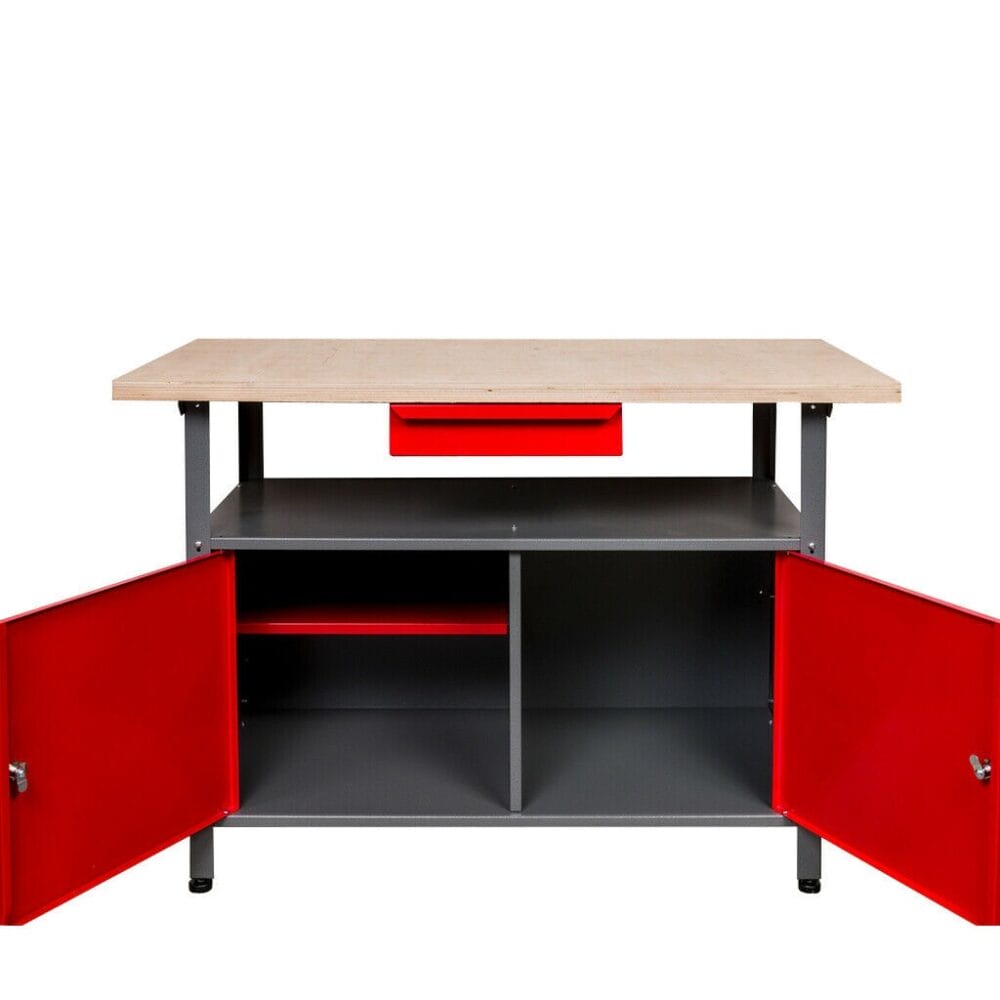 Werkbank Werktisch 120 x 60 x 85 cm abschliessbar