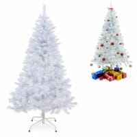 Winterlicher Weihnachtsbaum 150cm weiss  mit Ständer