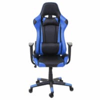XXL Bürostuhl Racer Gamingstuhl 150kg belastbar schwarz blau