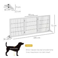 Absperrgitter für Hunde 185cm Schutzgitter Tierschutzgitter