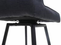 Barhocker drehbar Auto-Position Stahl Stoff/Textil dunkelgrau