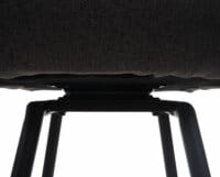Barhocker drehbar Auto-Position Stahl Stoff/Textil grau-braun