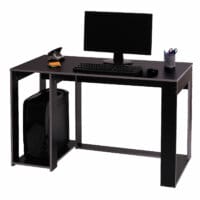 Schreibtisch Computertisch Bürotisch, 120x60x76cm schwarz-grau