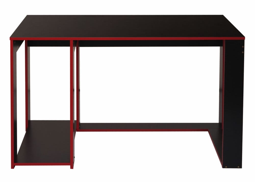 Schreibtisch Computertisch Bürotisch, 120x60x76cm schwarz-rot