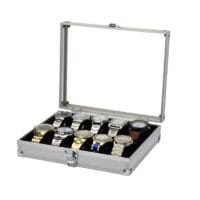 Uhrenbox für 10 Uhren Aluminium Uhrenkoffer